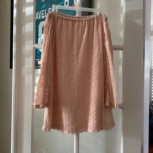 Off the shoulder pink dress